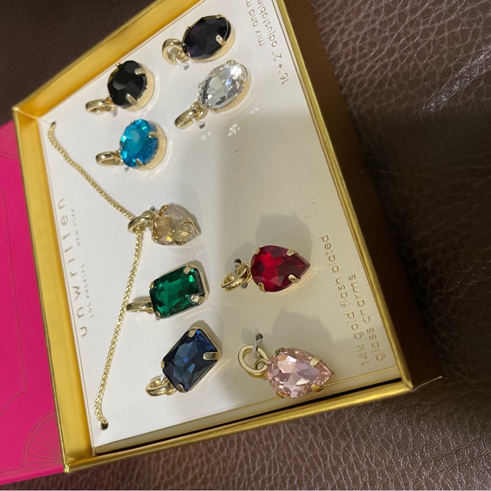 - Unwritten 14K Gold Plated Necklace and Pendant Jewelry set - Picture 4 of 6
